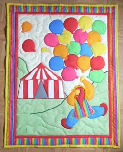 circus balloon quilt handmade