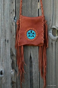 handmade leather purse