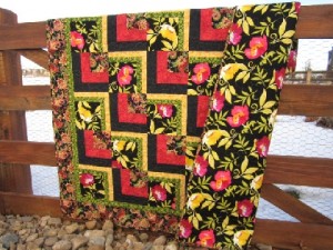 bright handmade quilt