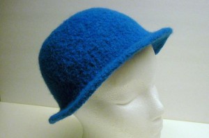 handmade blue hat