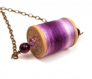 handmade purple pendant