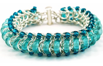 blue chainmaille